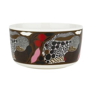 Marimekko, Rusakko Schale / Ø 12,5 x H 7 cm - 50 cl - Marimekko braun en keramik, Schale Rusakko keramik braun / Ø 12,5 x H 7 cm - 50 cl - Marimekko braun en keramik