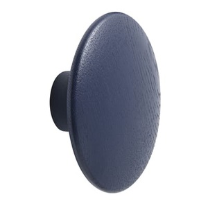 Muuto, The Dots Wood Wandhaken / Medium - Ø 13 cm - Muuto blau en holz, Wandhaken The Dots Wood holz blau / Medium - Ø 13 cm - Muuto blau en holz