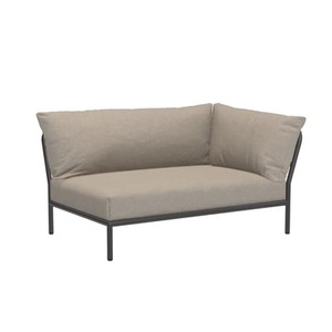 Houe, Level 2 Sofa / Extra weiche Rückenlehne - Eckmodul rechts - L 139 x T 92,5 cm - Houe beige en textil, Modulares Gartensofa Level 2 textil beige / Extra weiche Rückenlehne - Eckmodul rechts - L 139 x T 92,5 cm - Houe beige en textil
