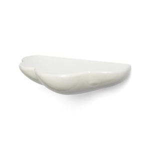 & klevering, Funghi Small Regal / L 22 x P 10,5 cm - Polyesterharz - & klevering weiß en plastikmaterial, Regal Funghi Small plastikmaterial weiß / L 22 x P 10,5 cm - Polyesterharz - & klevering weiß en plastikmaterial