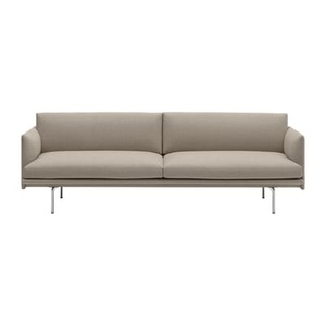Muuto, Sofa Outline textil beige / 3-Sitzer - L 220 cm - Muuto beige en textil, Sofa Outline textil beige / 3-Sitzer - L 220 cm - Muuto beige en textil