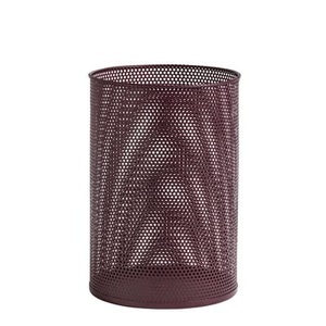 Hay, Hay-Perforated Bin L, Burgundy, Papierkorb Perforated Large metall rot / Metallgitter - Hay rot en metall
