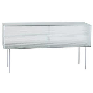 Glas Italia, Commodore bas Anrichte / Glas mit Karomuster - L 180 cm x H 98 cm - Glas Italia transparent en glas, Anrichte Commodore bas glas transparent / Glas mit Karomuster - L 180 cm x H 98 cm - Glas Italia transparent en glas
