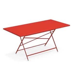 Emu, Arc en Ciel Klapptisch / 160 x 80 cm - Stahl - Emu rot en metall, Klapptisch Arc en Ciel metall rot / 160 x 80 cm - Stahl - Emu rot en metall