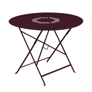 Fermob, Lorette Klapptisch / Ø 96 cm - 5 Personen / Perforiertes Metall - Fermob rot en metall, Klapptisch Lorette metall rot / Ø 96 cm - 5 Personen / Perforiertes Metall - Fermob en
