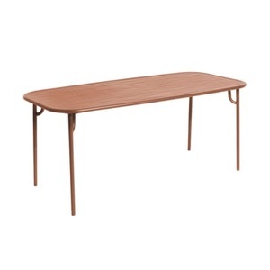 Petite Friture, Week-end Medium rechteckiger Tisch / 180 x 85 cm - Aluminium / 6 Personen - Petite Friture braun en metall, rechteckiger Tisch Week-end Medium metall braun / 180 x 85 cm - Aluminium / 6 Personen - Petite Friture braun en metall