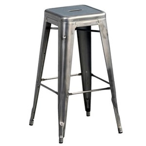 Tolix, H Barhocker lackierter Rohstahl - H 75 cm - Tolix metall en metall, Stapelbarer Barhocker H Indoor metall lackierter Rohstahl - H 75 cm - Tolix metall en metall