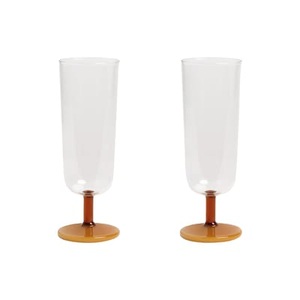 & klevering, Sektgläser Mingle glas orange / 2er-Set - & klevering orange en glas, Sektgläser Mingle glas orange / 2er-Set - & klevering orange en glas