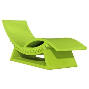 SLIDE, TicTac Liege - mit Beistelltisch - Slide grün en plastikmaterial, Liege TicTac plastikmaterial grün - mit Beistelltisch - Slide grün en plastikmaterial