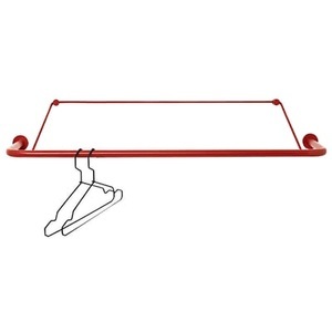Nomess, Gravity Kleiderständer Wandgarderobe / L 90 cm - Nomess rot en metall/plastikmaterial, Kleiderständer Gravity metall plastikmaterial rot Wandgarderobe / L 90 cm - Nomess rot en plastikmaterial