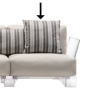KARTELL, Kissen / 48 x 48 cm - Kartell grau en textil, Armlehne textil grau / 48 x 48 cm - Kartell grau en textil