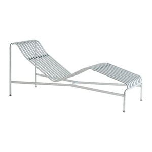 Hay, Palissade Sonnenliege / R und E Bouroullec - Verzinkter Stahl - Hay grau/silber/metall en metall, Feststehender Liegestuhl Palissade grau silber metall / R und E Bouroullec - Verzinkter Stahl - Hay metall en metall