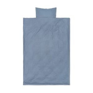 ferm living, Check Bettwäsche-Set für 1 Person / 140 x 200 cm - Bio-Baumwolle - Ferm Living blau en textil, Bettwäsche-Set für 1 Person Check textil blau / 140 x 200 cm - Bio-Baumwolle - Ferm Living blau en textil