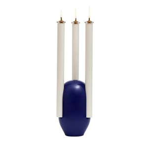 Moustache, Öllampe Chantico keramik blau / Keramik & Metall Ø 15 x H 50 cm - Moustache blau en keramik, Öllampe Chantico keramik blau / Keramik & Metall Ø 15 x H 50 cm - Moustache blau en keramik