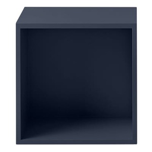 Muuto, Stacked 2.0 Regal / Medium quadratisch 43x43 cm/ Mit Rückwand - Muuto blau en holz, Regal Stacked 2.0 holz blau / Medium quadratisch 43x43 cm/ Mit Rückwand - Muuto blau en holz
