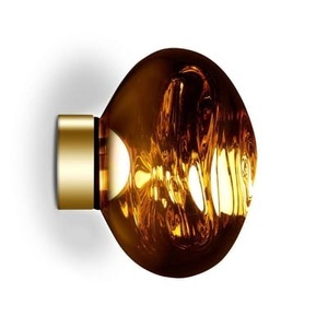 Tom Dixon, Melt Mini LED Wandleuchte / Deckenleuchte - Ø 30 cm - Tom Dixon gold en plastikmaterial, Wandleuchte Melt Mini LED plastikmaterial gold / Deckenleuchte - Ø 30 cm - Tom Dixon gold en plastikmaterial