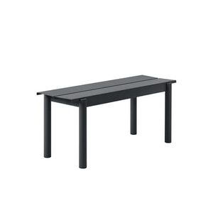 Muuto, Linear Bank / Stahl - L 110 cm - Muuto schwarz en metall, Bank Linear metall schwarz / Stahl - L 110 cm - Muuto schwarz en metall