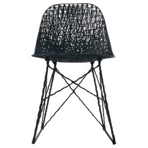 Moooi, Carbon Outdoor Stuhl - Moooi schwarz en plastikmaterial, Stuhl Carbon Outdoor plastikmaterial schwarz / Kohlefaser - Moooi schwarz en plastikmaterial