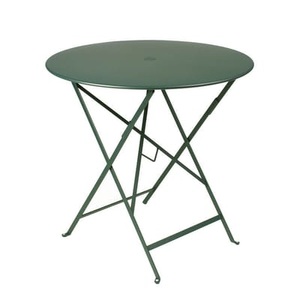 Fermob, Bistro Klapptisch Ø 77cm - Klapptisch - Mit Loch für Sonnenschirm - Fermob grün en metall, Klapptisch Bistro metall grün Ø 77cm - Klapptisch - Mit Loch für Sonnenschirm - Fermob grün en metall