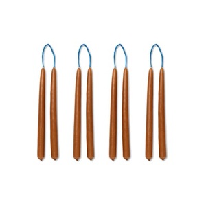 ferm living, Dipped Langkerze / 8er-Set - h 15 cm - Ferm Living orange/braun en wachs, Langkerze Dipped wachs orange braun / 8er-Set - h 15 cm - Ferm Living braun en wachs