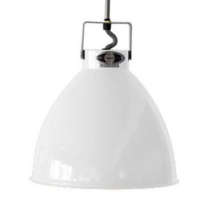 Jieldé, Augustin Pendelleuchte Medium / Ø 24 cm - Jieldé weiß en metall, Pendelleuchte Augustin metall weiß Medium / Ø 24 cm - Jieldé weiß en metall