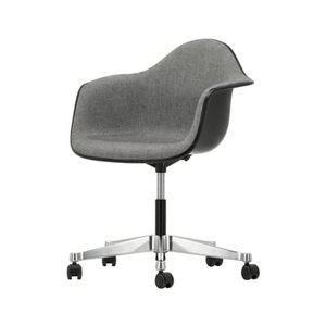 Vitra, PACC - Eames Plastic Armchair Sessel mit Rollen / (1950) - Vollpolsterung - Vitra grau en textil, Sessel mit Rollen PACC - Eames Plastic Armchair textil grau / (1950) - Vollpolsterung - Vitra grau en textil