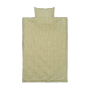 ferm living, Check Bettwäsche-Set für 1 Person / 140 x 200 cm - Bio-Baumwolle - Ferm Living grün en textil, Bettwäsche-Set für 1 Person Check textil grün / 140 x 200 cm - Bio-Baumwolle - Ferm Living grün en textil