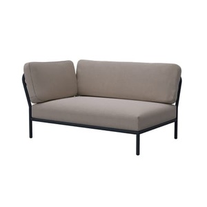 Houe, Level Sofa / Eckmodul links - L 140 cm / Stoff - Houe beige en textil, Modulares Gartensofa Level textil beige / Eckmodul links - L 140 cm / Stoff - Houe beige en textil