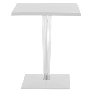 KARTELL, TopTop - Dr. YES quadratischer Tisch mit eckiger Tischplatte 70 x 70 cm - Kartell weiß en plastikmaterial, quadratischer Tisch TopTop - Dr. YES plastikmaterial weiß mit eckiger Tischplatte 70 x 70 cm - Kartell weiß en plastikmaterial