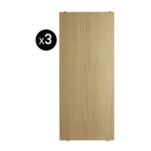 String Furniture, String Furniture String System Fachboden 3er-Set eiche, Regal String® System holz natur / L 58 cm - 3er Set - String Furniture holz natur en holz