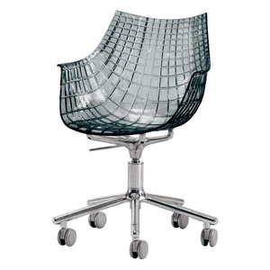 Driade, Sessel mit Rollen Meridiana plastikmaterial grau - Driade grau en plastikmaterial, Sessel mit Rollen Meridiana plastikmaterial grau - Driade grau en plastikmaterial