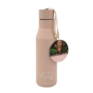 Cookut, Eléphant de Sumatra Thermosflasche / 0,5 L - Schutz von vom Aussterben bedrohten Tierarten - Cookut rosa en metall, Thermosflasche Eléphant de Sumatra metall rosa / 0,5 L - Schutz von vom Aussterben bedrohten Tierarten - Cookut rosa en metall