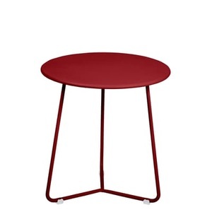 Fermob, Fermob Cocotte Beistelltisch, Beistelltisch Cocotte metall rot / Hocker - Ø 34 cm x H 36 cm - Fermob rot en metall