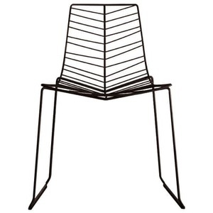 Arper, Leaf Stapelbarer Stuhl - Arper braun en metall, Stapelbarer Stuhl Leaf metall braun - Arper braun en metall