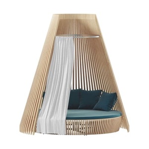 Ethimo, Vorhang / Für das runde Sofa Hut - Ethimo weiß en textil, Vorhang textil weiß / Für das runde Sofa Hut - Ethimo weiß en textil
