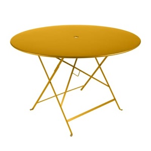 Fermob, Klapptisch Bistro metall gelb / Ø 117 cm - 6/8 Personen - Sonnenschirm-Loch - Fermob en, Klapptisch Bistro metall gelb / Ø 117 cm - 6/8 Personen - Sonnenschirm-Loch - Fermob en