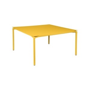 Fermob, Calvi quadratischer Tisch / 140 x 140 cm - Aluminium / 8 Personen - Fermob gelb en metall, quadratischer Tisch Calvi metall gelb / 140 x 140 cm - Aluminium / 8 Personen - Fermob gelb en metall