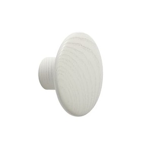 Muuto, The Dots Wood Wandhaken / Small - Ø 9 cm - Muuto weiß en holz, Wandhaken The Dots Wood holz weiß / Small - Ø 9 cm - Muuto weiß en holz