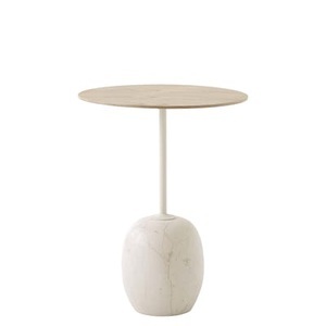 &tradition, Lato LN8 Beistelltisch / Marmor & Holz - Ø 40 x H 50 cm - &tradition holz natur en holz/stein, Beistelltisch Lato LN8 stein holz natur / Marmor & Holz - Ø 40 x H 50 cm - &tradition holz natur en stein