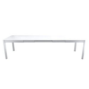 Fermob, Fermob Ribambelle Ausziehtisch, Ausziehtisch Ribambelle XL metall weiß / L 149 bis 290 cm - für 6 bis 14 Personen - Fermob weiß en metall