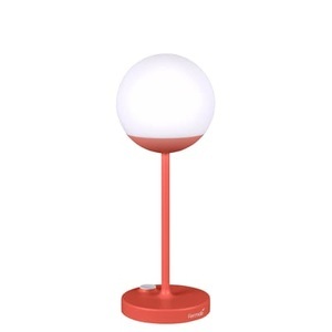 Fermob, Fermob Mooon Outdoor LED Tischleuchte, Kabellose, wiederaufladbare Außenlampe Mooon! LED metall plastikmaterial rot orange / H 41 cm - mit USB-Ladekabel - Fermob orange en plastikmaterial