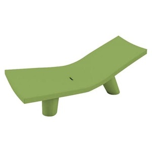 SLIDE, Low Lita Lounge Liege - Slide grün en plastikmaterial, Feststehender Liegestuhl Low Lita Lounge plastikmaterial grün - Slide grün en plastikmaterial