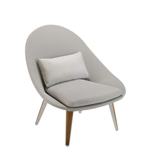 Vlaemynck, Vanity Lounge Sessel / gepolstert - Textil & Teak - Vlaemynck grau en textil, Gepolsterter Sessel Vanity textil grau / gepolstert - Textil & Teak - Vlaemynck grau en textil