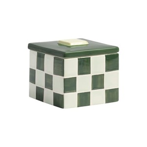 & klevering, Carré Large Schachtel / 11,5 x 11,5 x H 10 cm - Steinzeug - & klevering grün en keramik, Schachtel Carré Large keramik grün / 11,5 x 11,5 x H 10 cm - Steinzeug - & klevering grün en keramik
