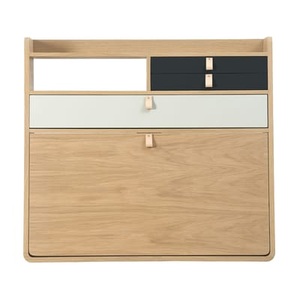 Harto, Gaston Wand-Schreibtisch / L 80 cm x H 72 cm - Hartô grau/holz natur en holz, Wand-Schreibtisch Gaston grau holz natur / L 80 cm x H 72 cm - Hartô holz natur en holz