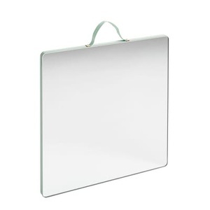 Hay, Hay-Ruban Square Mirror L, Mint Green, Wandspiegel Ruban Large textil grün / quadratisch, 26 x 26 cm - Hay grün en textil