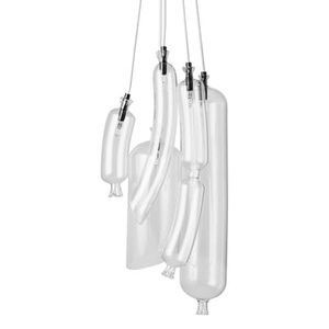 Petite Friture, So-Sage Pendelleuchte / 5 Hängelampen - Petite Friture transparent en glas, Pendelleuchte So-Sage glas transparent / 5 Hängelampen - Petite Friture transparent en glas