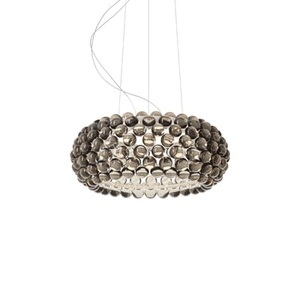 Foscarini, Caboche Plus Pendelleuchte Medium / LED - Ø 50 cm - Foscarini grau en plastikmaterial, Pendelleuchte Caboche Plus plastikmaterial grau Medium / LED - Ø 50 cm - Foscarini grau en plastikmaterial