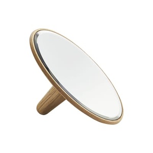 Woud, Woud-Spiegel Barb S, Eiche, Spiegel Barb Small holz natur / Ø 21 cm - als Wandspiegel oder zum Hinstellen - Woud holz natur en holz