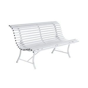 Fermob, Fermob Louisiane Bank S baumwollweiß, Bank mit Rückenlehne Louisiane metall weiß / L 150 cm - Metall - Fermob weiß en metall